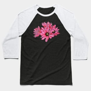 Chrysanthemums - Magenta Mums Baseball T-Shirt